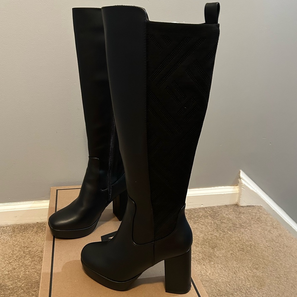 Mia Elisenda Black Knee-High Women's Boots